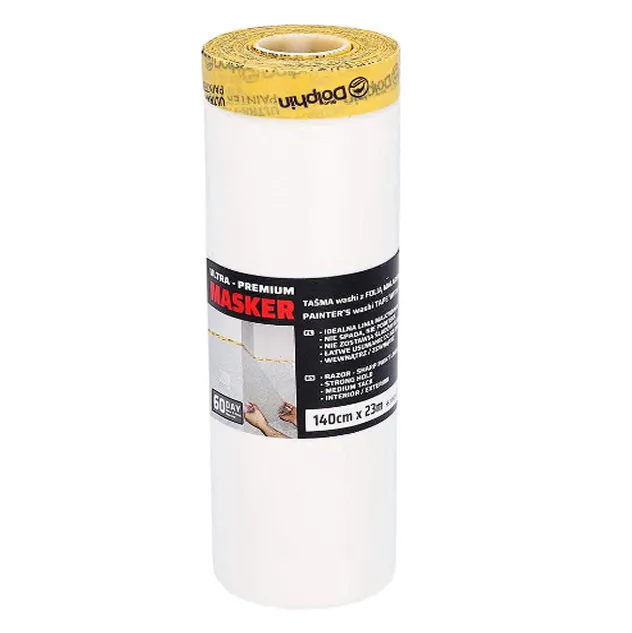 MW140_59253 Защитная пленка с лентой Washi ULTRA-PREMIUM MASKER 140см х 23м