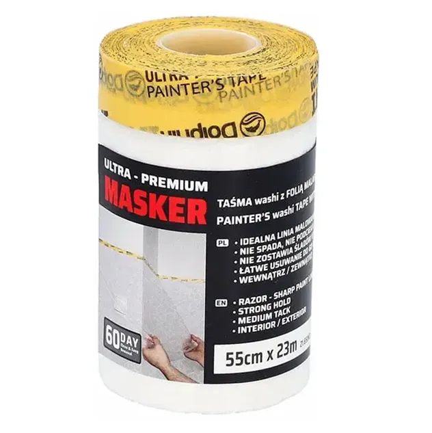 MW55_59215 Защитная пленка с лентой Washi ULTRA-PREMIUM MASKER 55см х 23м, шт