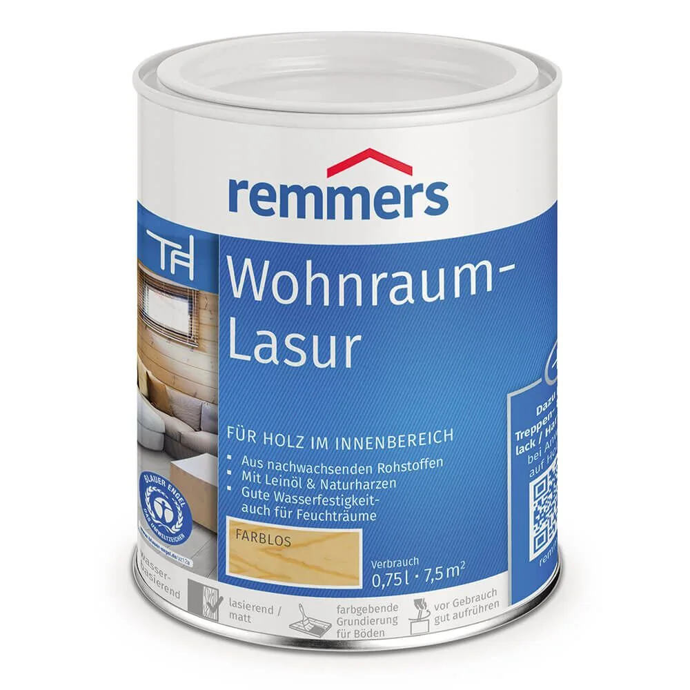 Масло-лазурь восковая для интерьеров REMMERS WOHNRAUM-LASUR FARBLOS (Dekor-Wachs) 0,75л