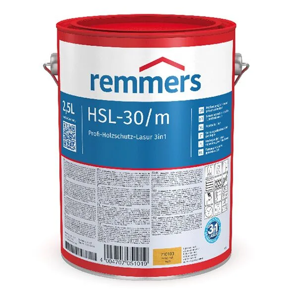 Лазурь 3 в 1 для фасадов из древесины REMMERS HSL-30/M-PROFI FARBLOS 20л