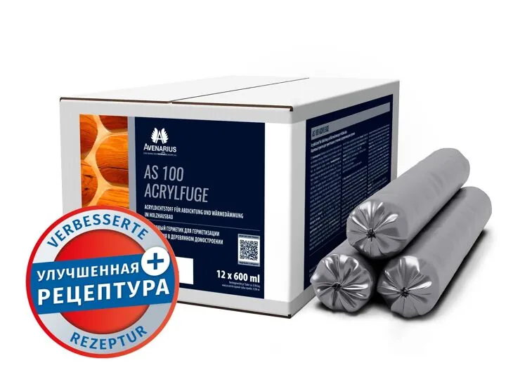 Герметик акриловый AVENARIUS AS 100 ACRYLFUGE NEW 600ML LIGHT GREY (СВЕТЛО-СЕРЫЙ)