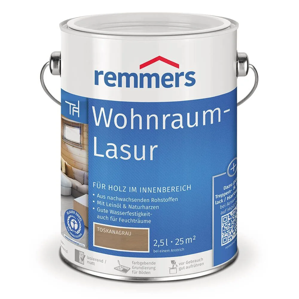 Масло-лазурь восковая для интерьеров REMMERS WOHNRAUM-LASUR FARBLOS (Dekor-Wachs) 2,5л