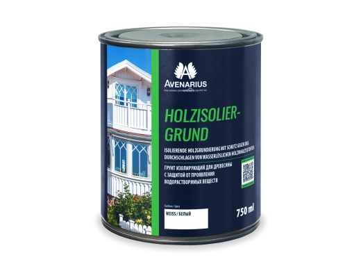 Грунтовочный состав AVENARIUS HOLZISOLIER-GRUND WEI RAL 9016 0,75л