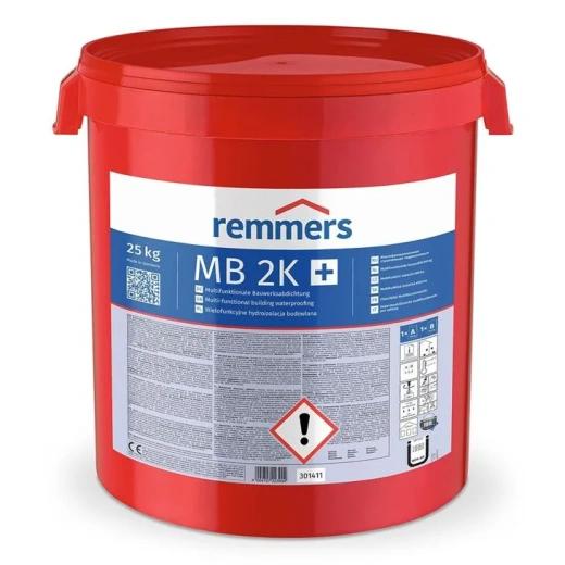 Гидроизоляция премиум-класса, многофункциональная 2-компонентная эластичная полимерцементная 25кг Remmers MB 2K