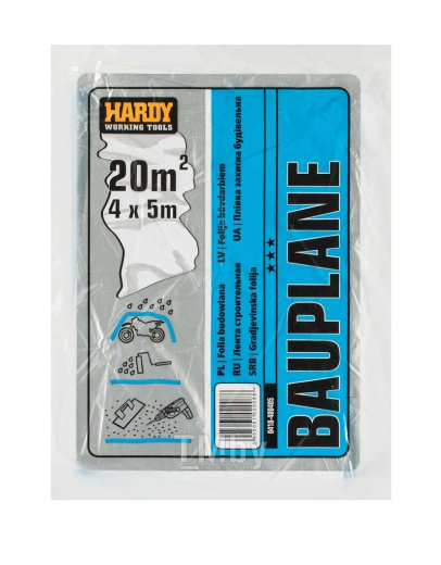 0410-400405 Пленка строительная 4*5 м 40 мкм Hardy